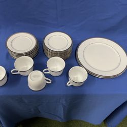 Charter Club, Grand Buffet, Classic Platinum, Dinner Set