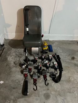 Retractable ratchet straps with ambulatory chair
