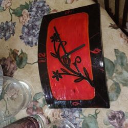 Unique Chinoiserie Wax Clock