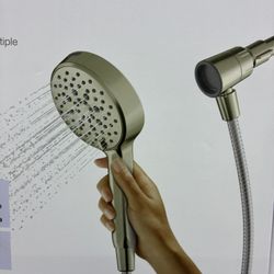 Kohler Assert Multifunction Handshower in a brushed nickel finish.