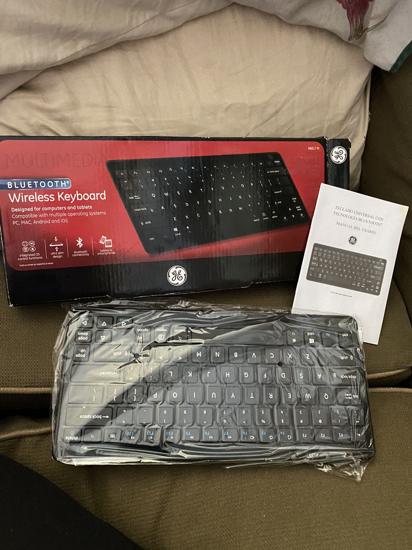 Brand new wireless keyboard. Bluetooth. GE brand.