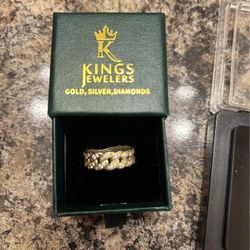 Gold Cuban Link Ring 