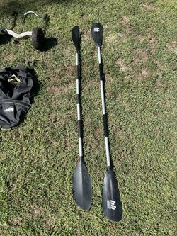 Kayak Paddles, Seat Covers, And Carrier