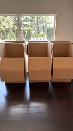 Six wardrobe boxes large