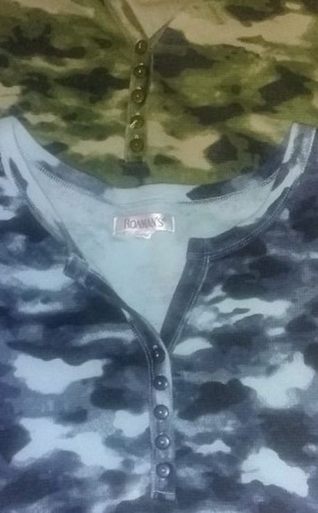 Camouflage Henley Shirts