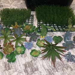 Group of items for making succulent plant decoration fake faux artificial