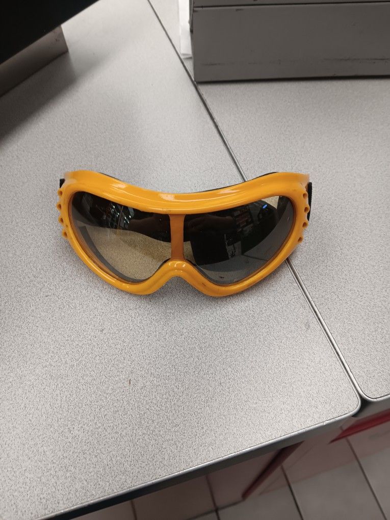 Yellow Motorcycle Goggles