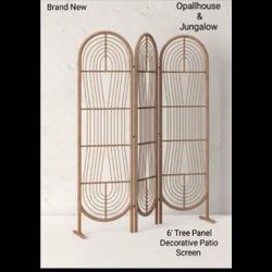 Brand New Opallhouse & Jungalow 6" Three Panel Decorative Patio Screen