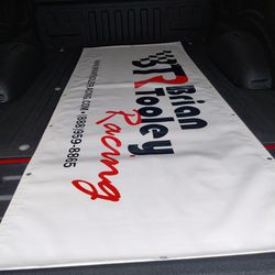 Brian Tooley Racing Vinyl Garage/ Shop Banner 