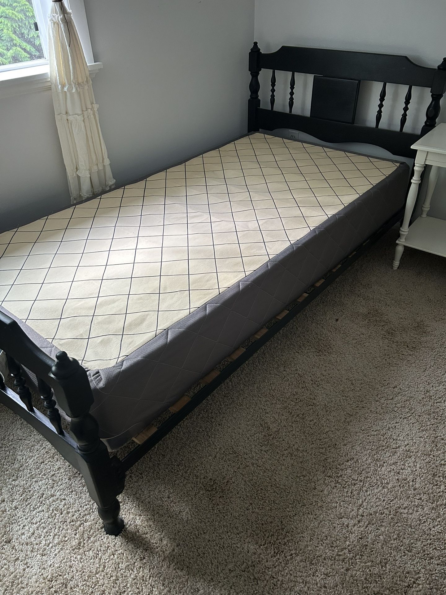 FREE Twin Black Wood Frame With Box Spring