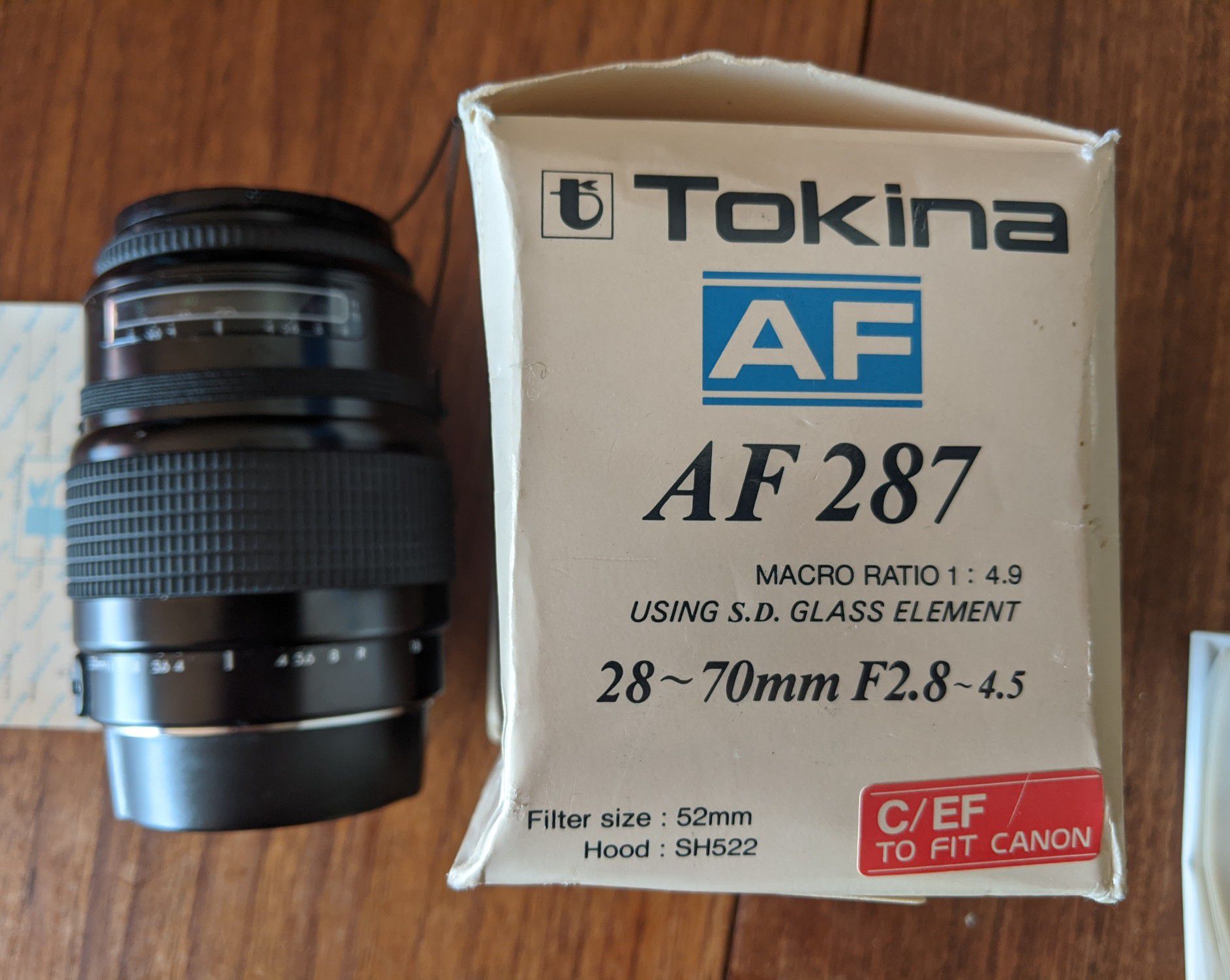 Tokina AF 287 Lense for Nikon