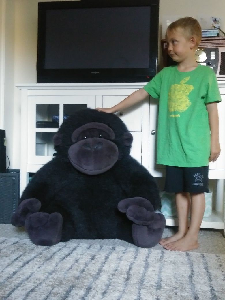 Big giant stuffed ape gorilla animal plush kids decoration toys jungle forest playroom nursery