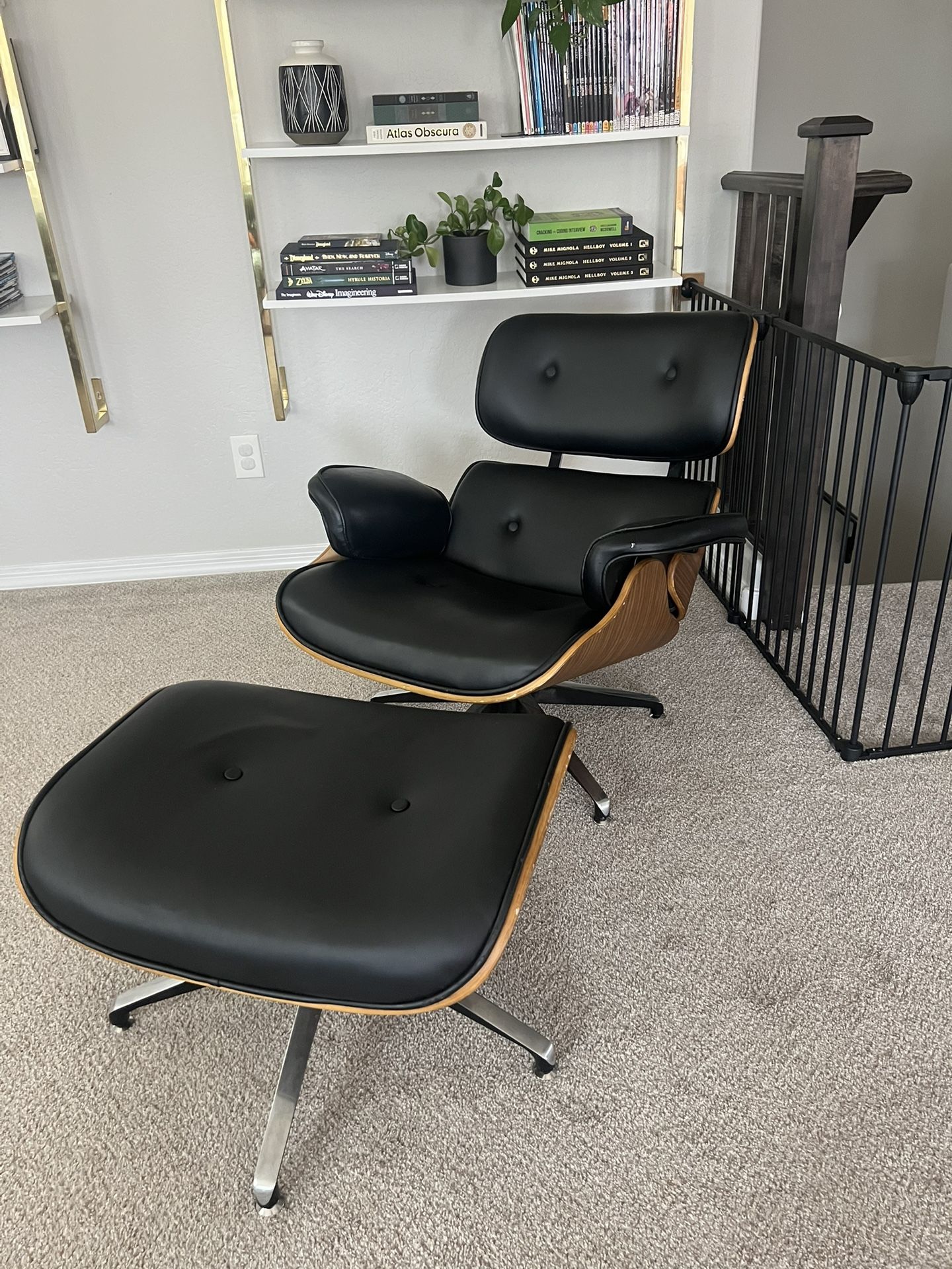 Eames Style Lounge Chair And Ottoman