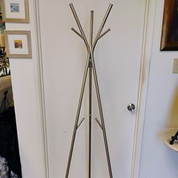 Silver Coat Rack 