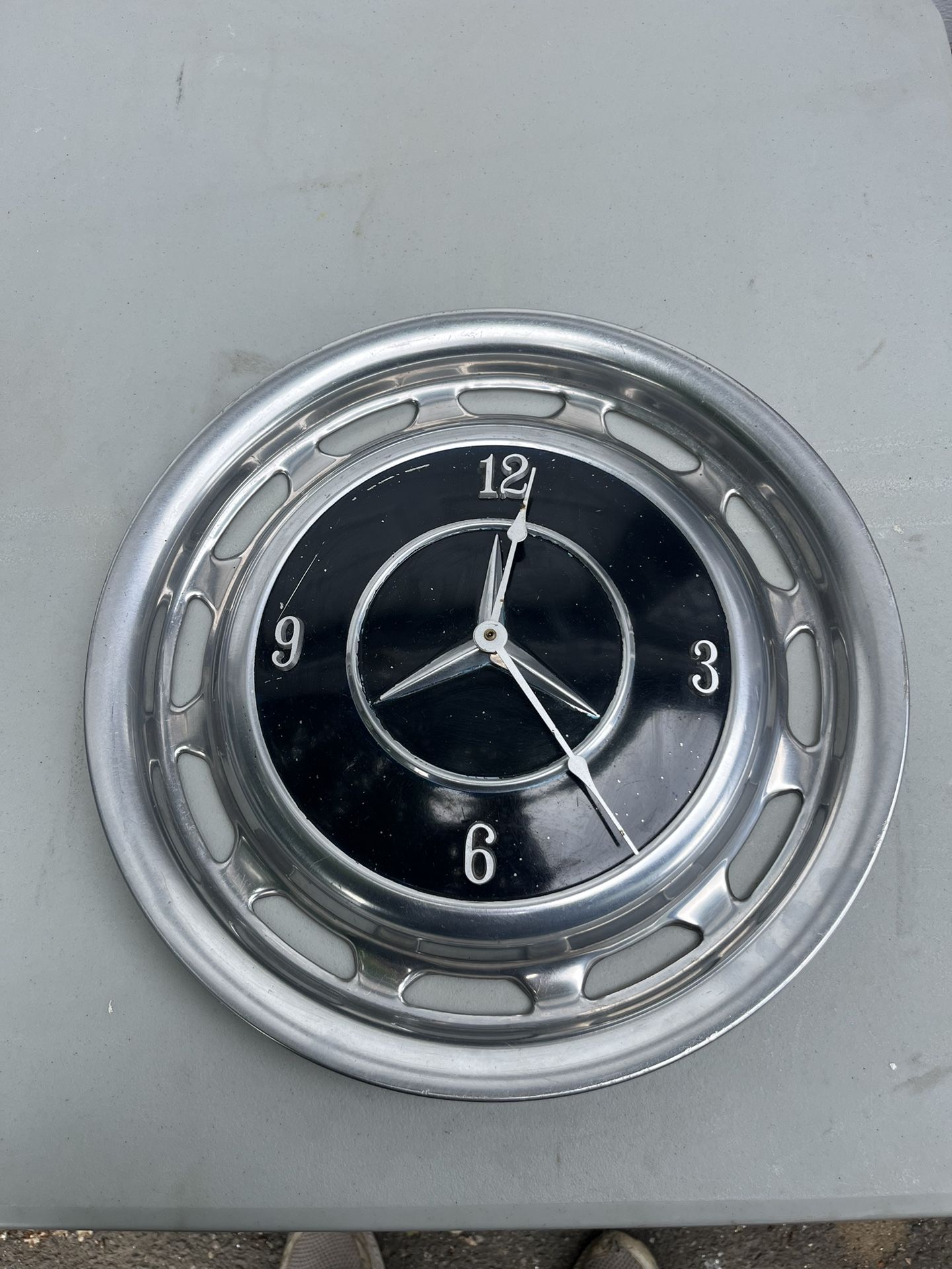 1970’s Unique Mercedes Hub Cap Wall Clock