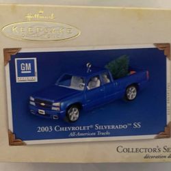 2003 Chevrolet Silverado SS Diecast- Hallmark Ornament Toy