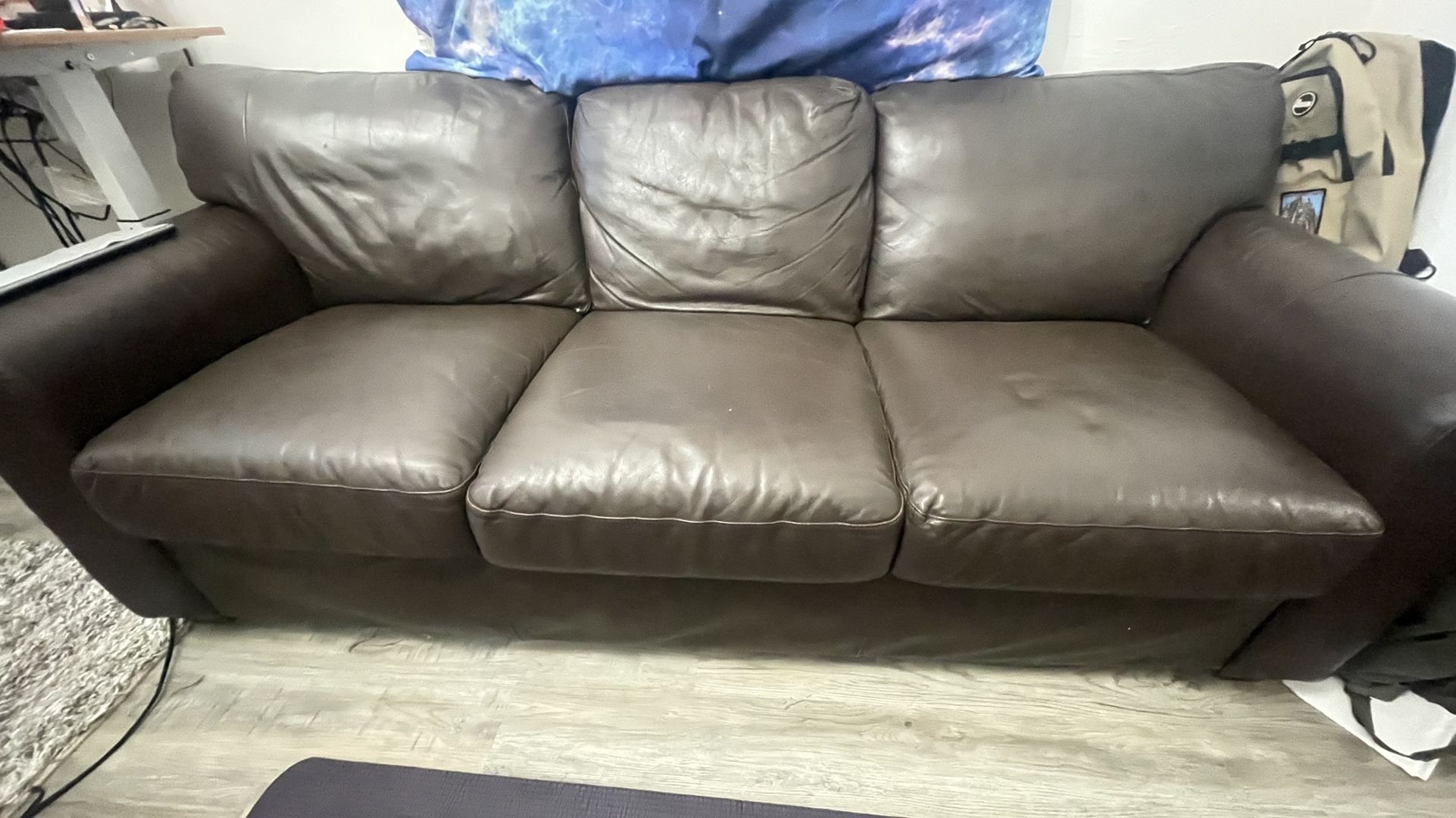Brown Leather Couch