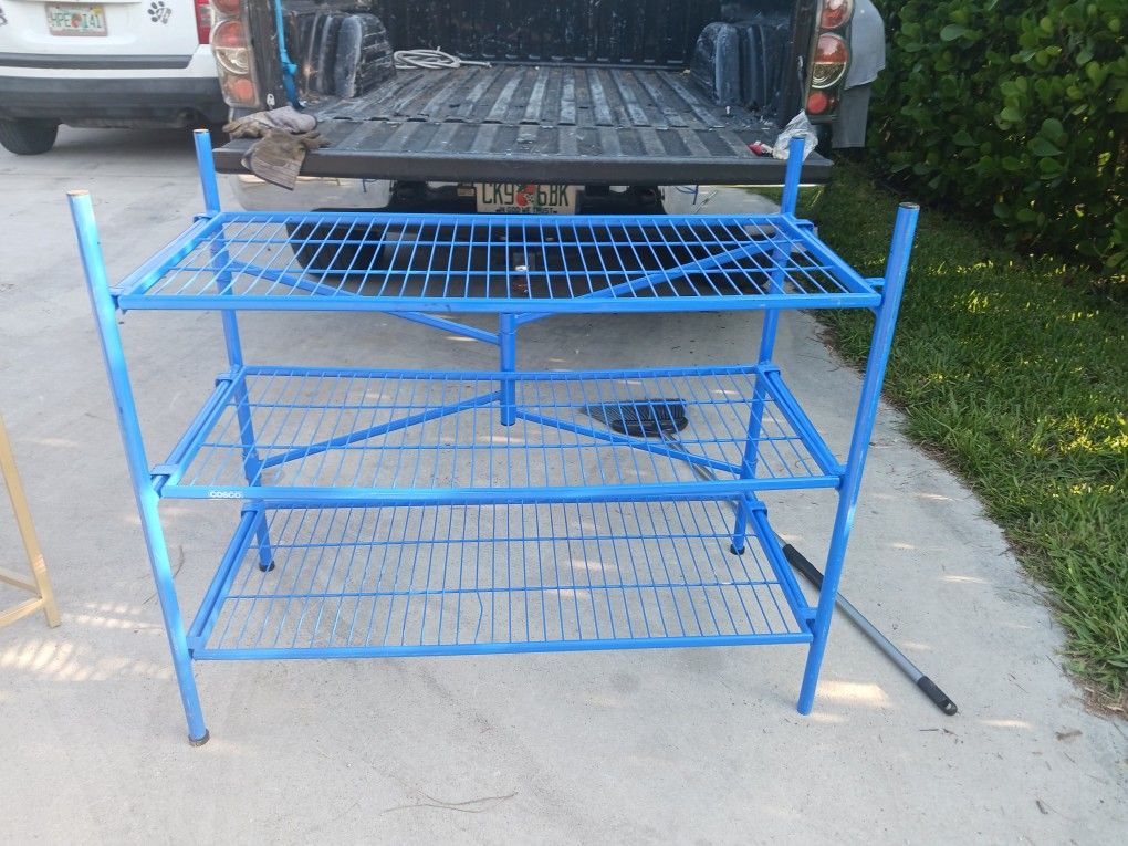 NEW 41INWD BY 38INHT BY COSCO STORAGE STAND HEFTY DUTY MADE 25 FINAL PRICE PAID 149