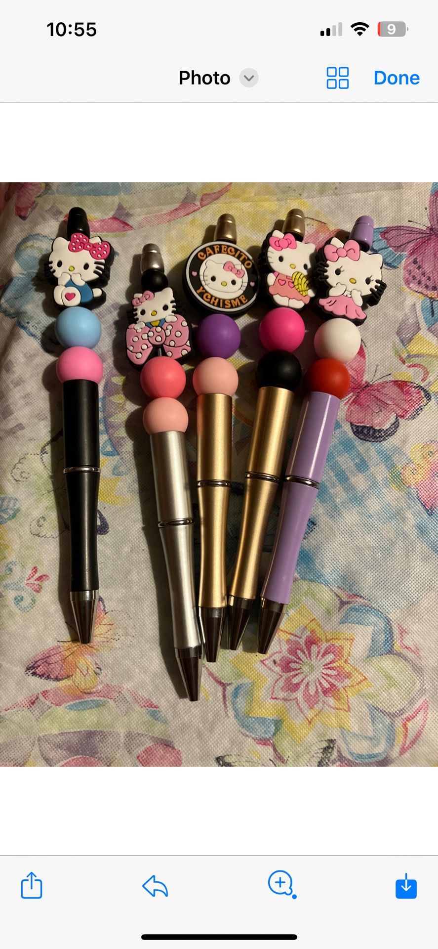 hello kitty beaded pens
