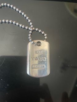 TIFFANY & CO 1837 STERLING SILVER DOG TAG
