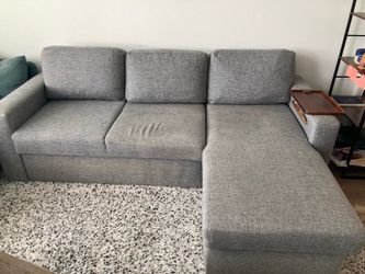L-shaped couch/convertible bed