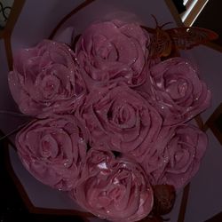 Pink Glitter Flower Bouquet