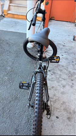 Black Mountain Bike with Knobby Tires