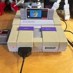 Super Nintendo / SNES Console And Games