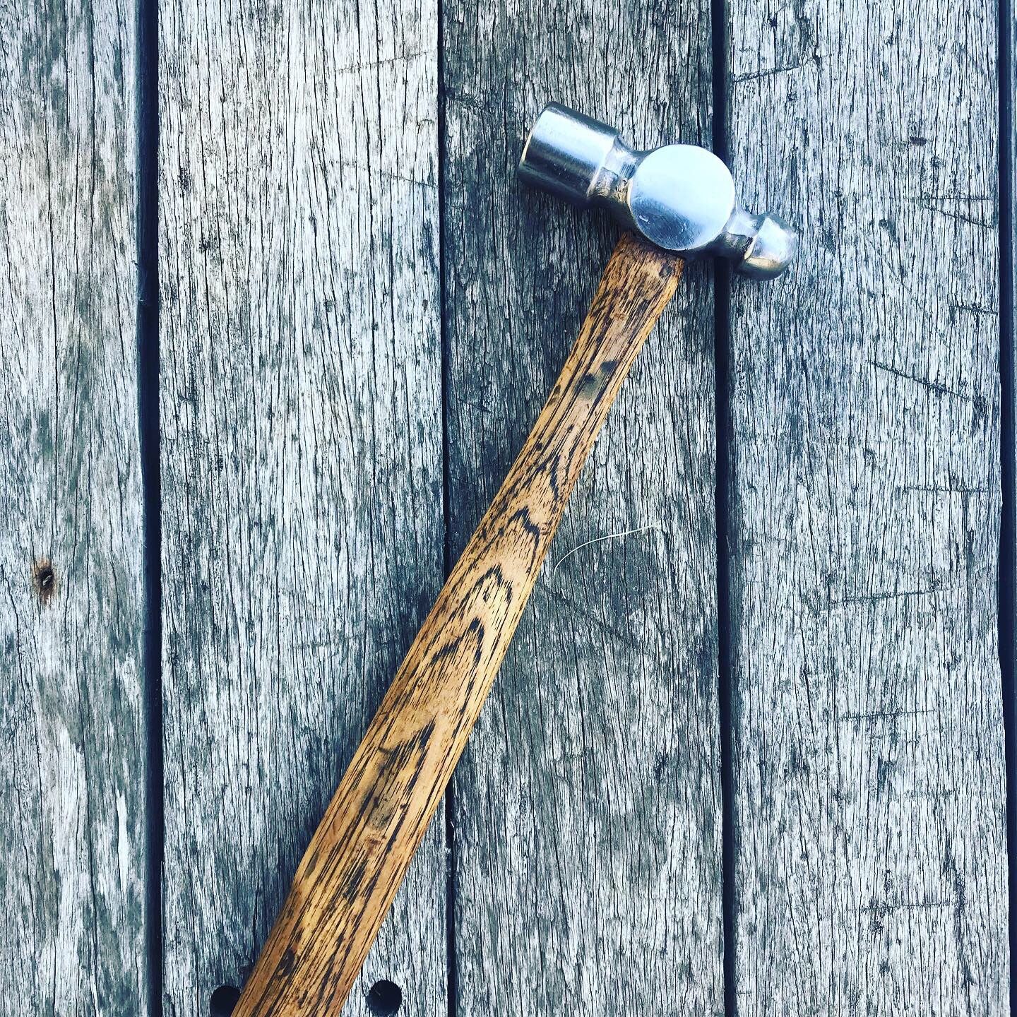 Old Restored ball peen hammer