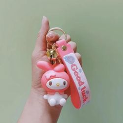 Cute Keyring Keychain Pendant Bag Charm Small Gift Kuromi sitting posture 