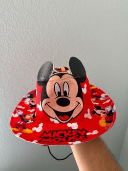 Disney Mickey Mouse & Friends Red Sun Hat with Neck Flap