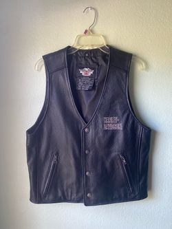 Harley Davidson Leather Vest | size medium