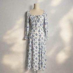 Floral dress with leg slit size small