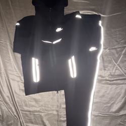 Nike Tech Fleece & Joggers Black Reflective (Sz. M)