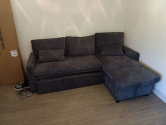 Dark Gray Sectional Sofa with Chaise