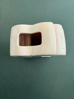 Stüssy Light Pink Palm Tree Ceramic Vase – Rare Home Decor