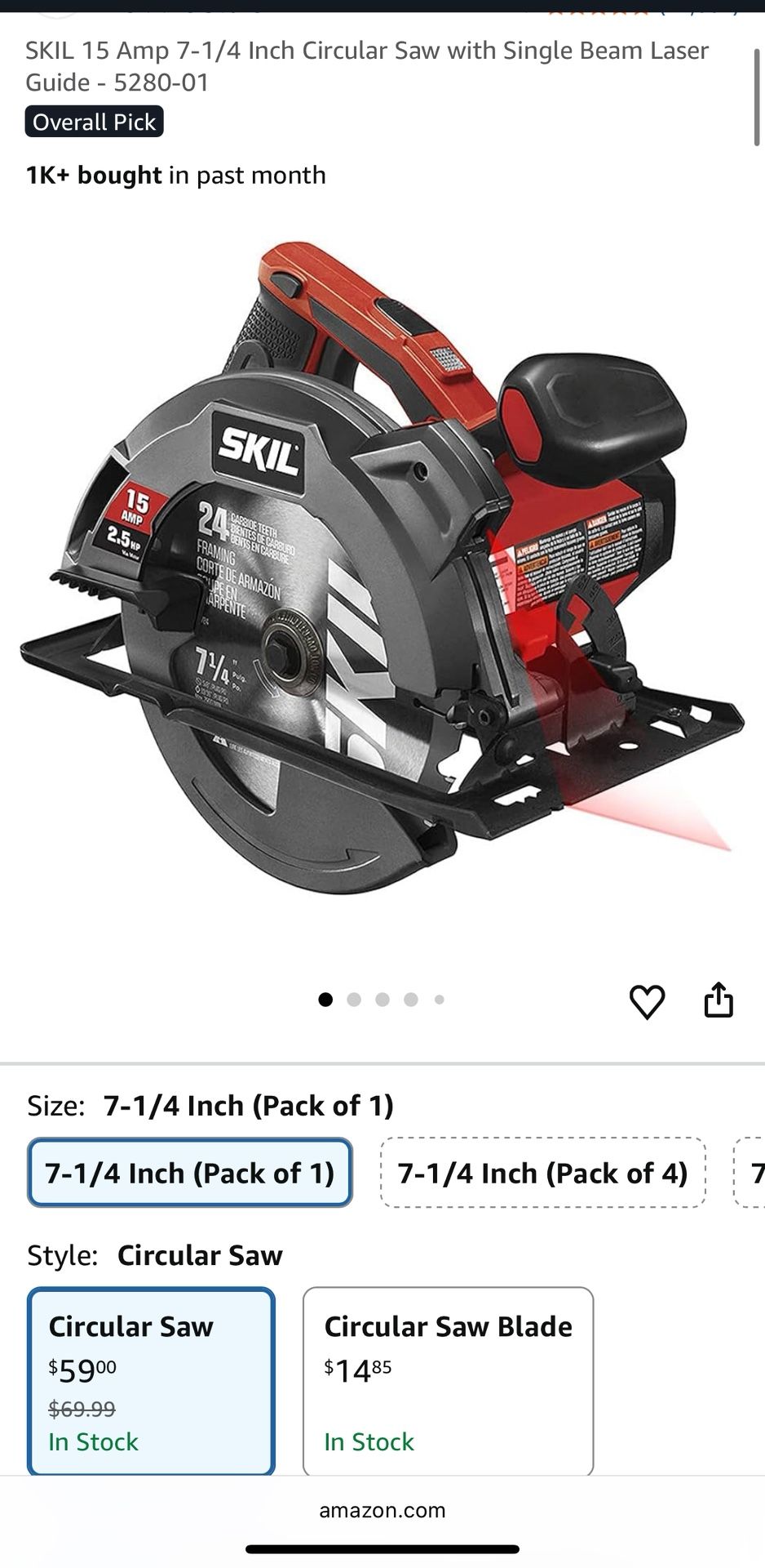 SKIL 13 -Amp 7-1/4-in Circular saw