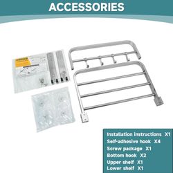 Towel Rack with Two Towel Bars