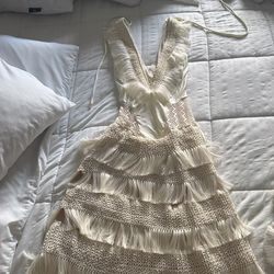 Vestido largo marfil
