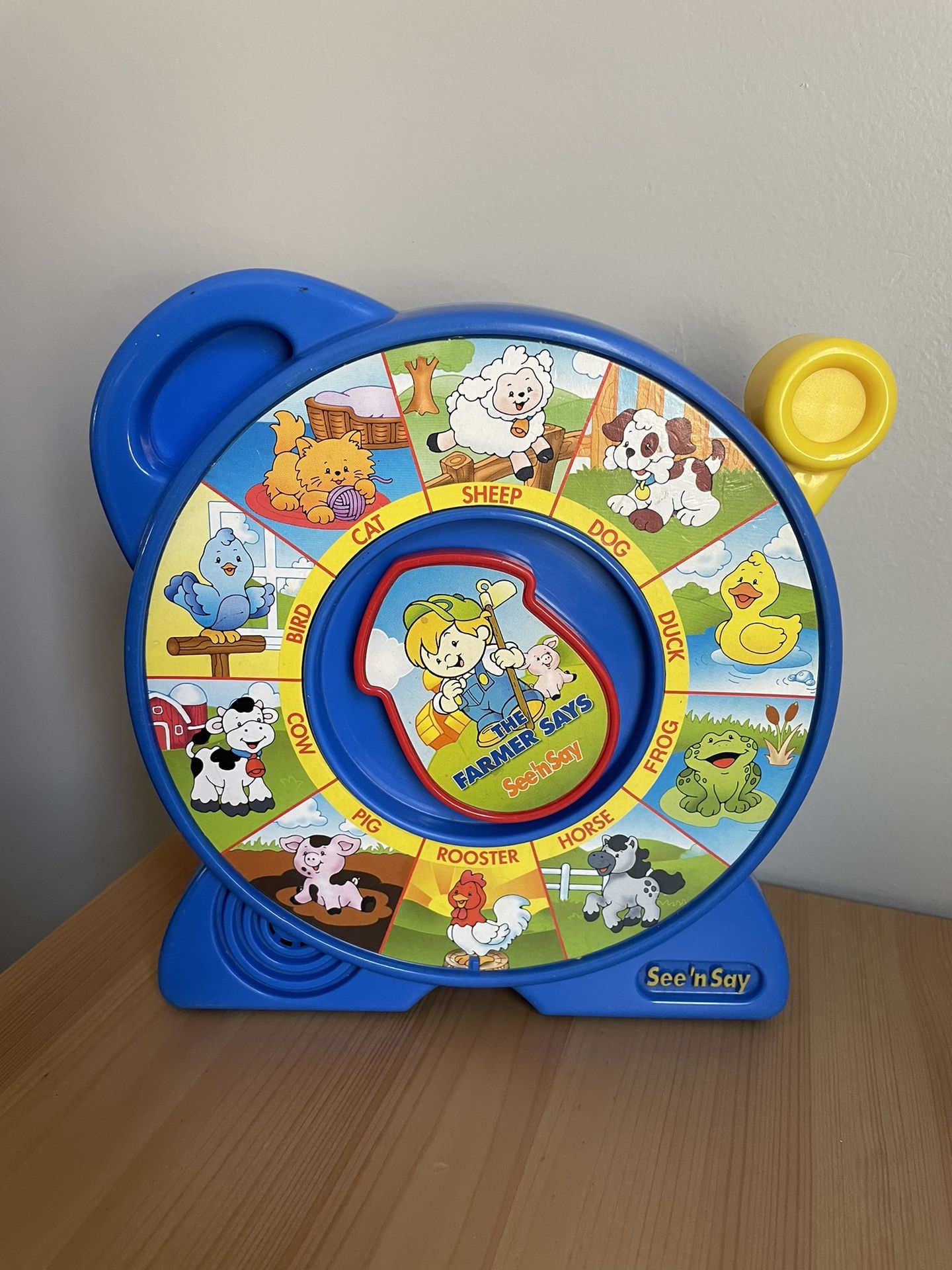 Mattel See N' Say The Farmer Says Animal Sounds Blue Great Condition!