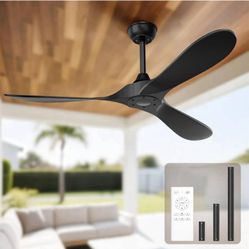 Brand New 52“ Black Ceiling Fan with Remote Control