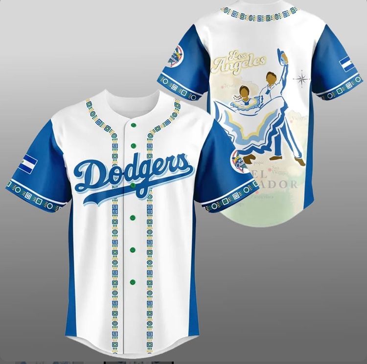 Medium Dodger Jersey, New, In Original Packaging, Salvadoreño, Salvi, Located In LaHabra Ca
