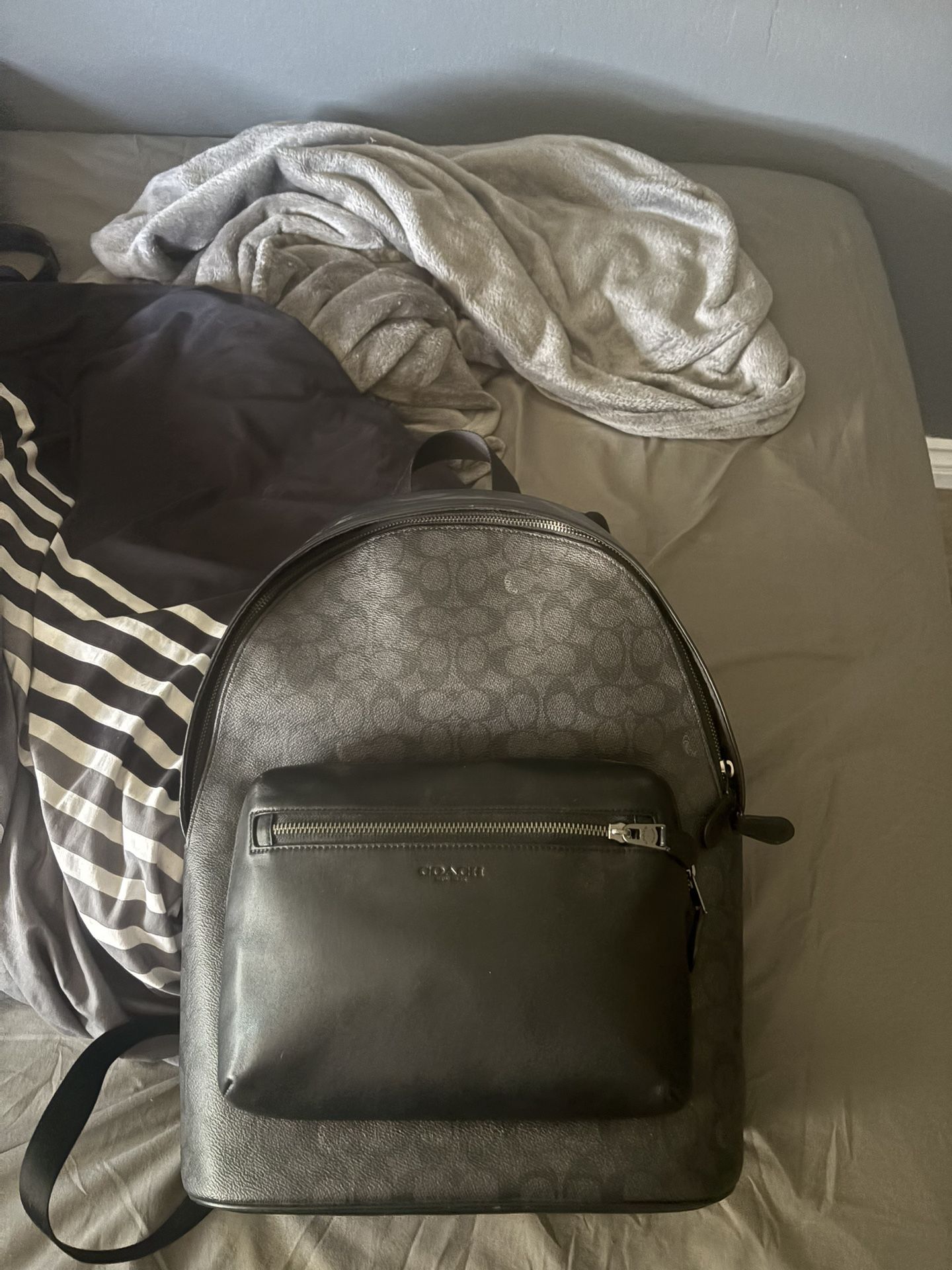 Charcoal Black Coach Men’s Backpack