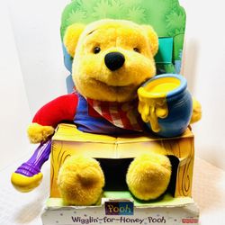 vintage 1999 Fisher Price Wigglin for Honey Disney’s Winnie the Pooh battery operated Mechanical plush