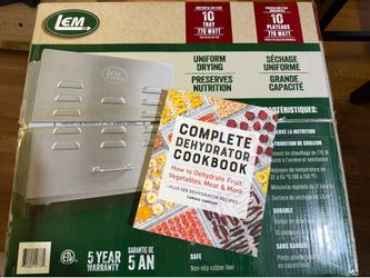 LEM Big Bite 10 Tray Food Dehydrator plus cook book