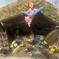 Vintage Italian Nativity Set