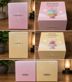 NEW Sealed Pokémon Langbowang Crystal Ball Snow Globe Light - Eevee or Sylveon