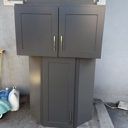 Gray cabinets