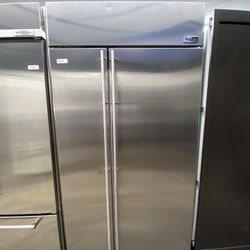 GE Monogram Stainless Steel Built In 42” Side By Side Fridge