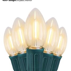 Vintage C9 LED Christmas Lights Outdoor, 100 Feet C9 String Lights with 50 Shatterproof C9 Bulbs, Waterproof Connectable Christmas Tree Lights for Out